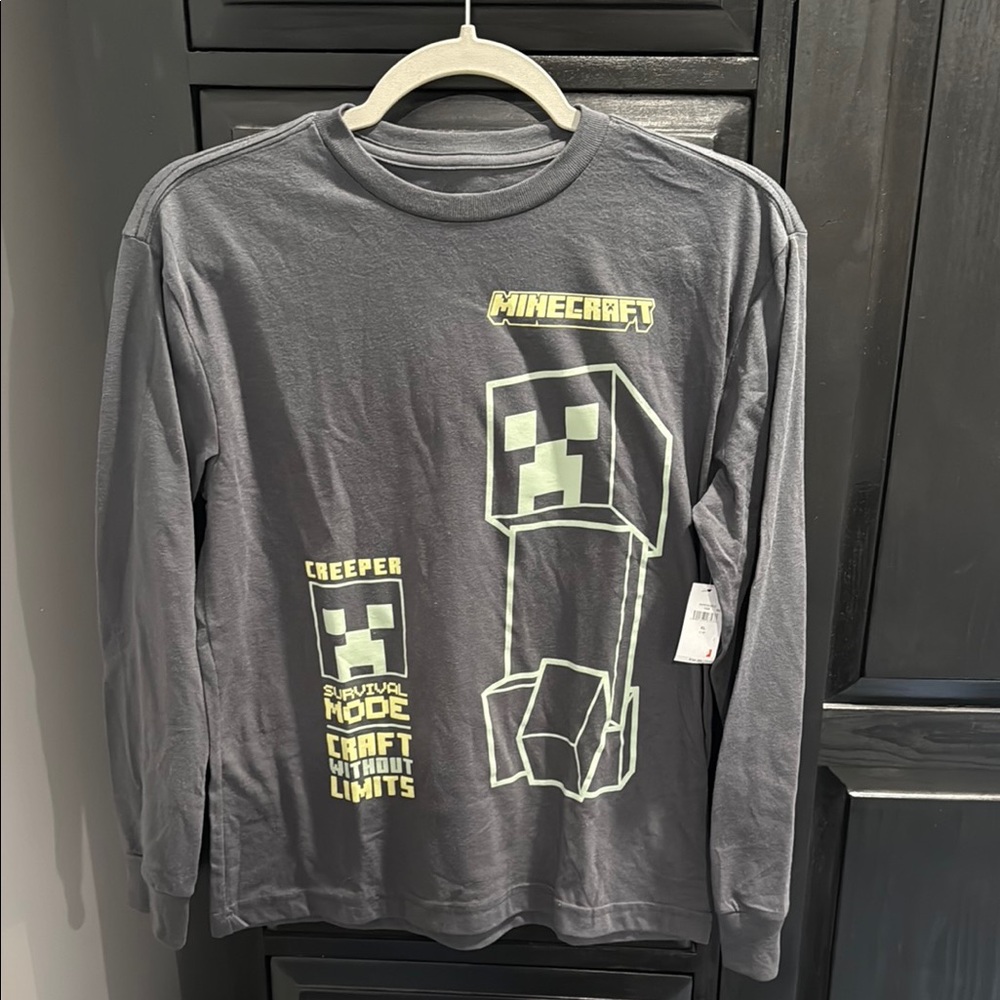 GAP Gray Long Sleeve Tee with Neon Graphic